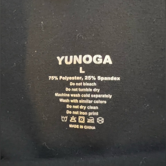 YUNOGA WOMEN’S HIGH WAIST BUTTERY SOFT ATHLETIC YOGA PANTS  BLACK  SIZE LARGE - Picture 6 of 6